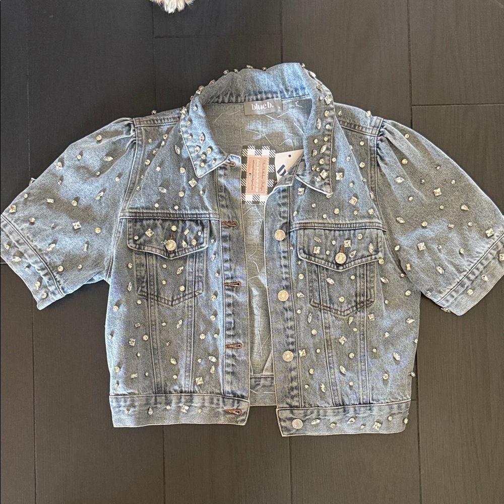 Denim Jacket with Embellishments